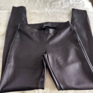 Express Shiny Black Leggings